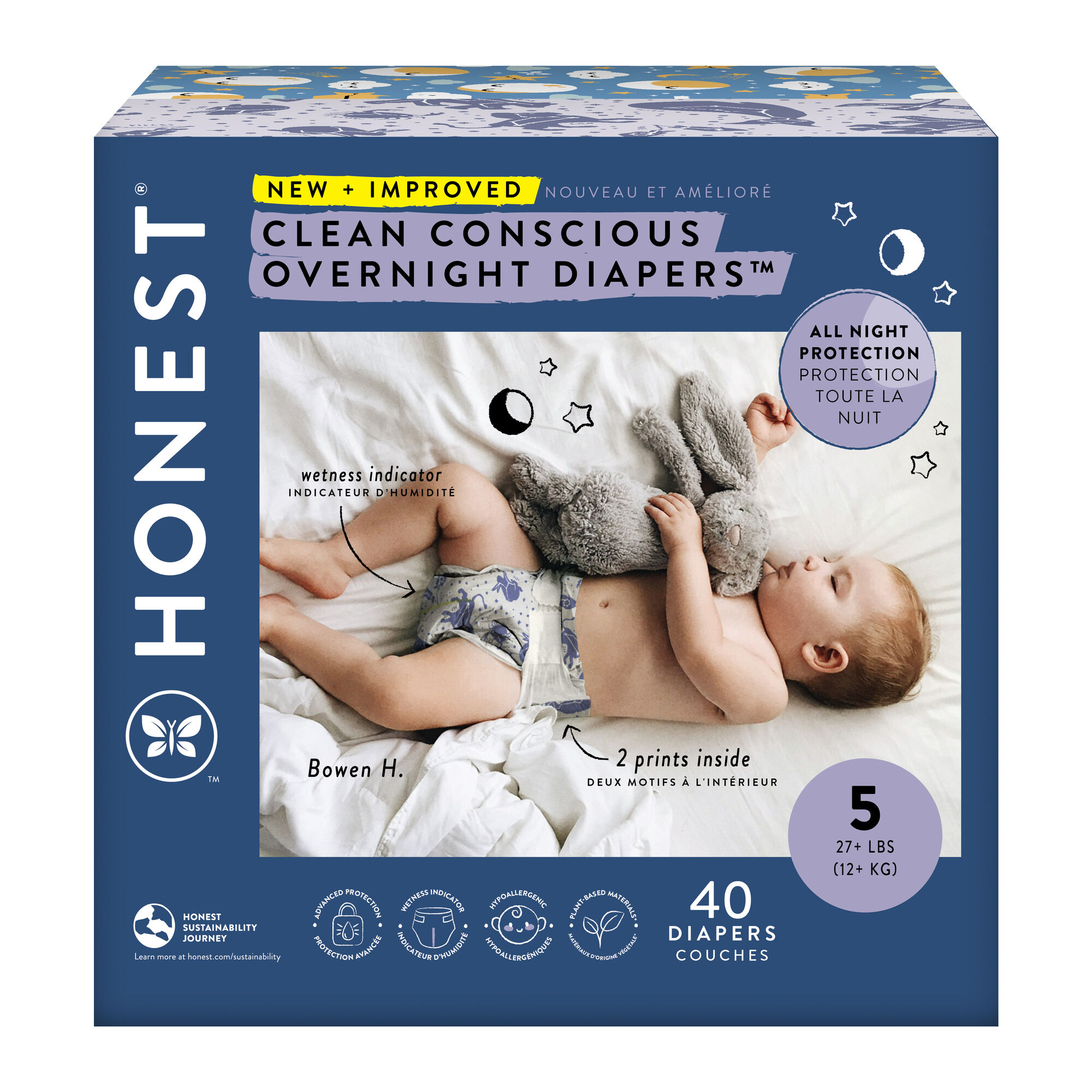 Overnight Diaper Box Night Time Baby Diapers Honest